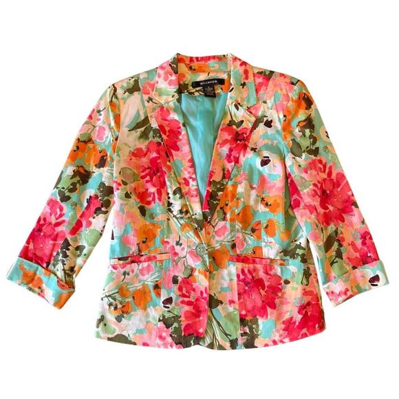 89th & Madison Floral Spring Blazer Size Small 0616J - Picture 1 of 7